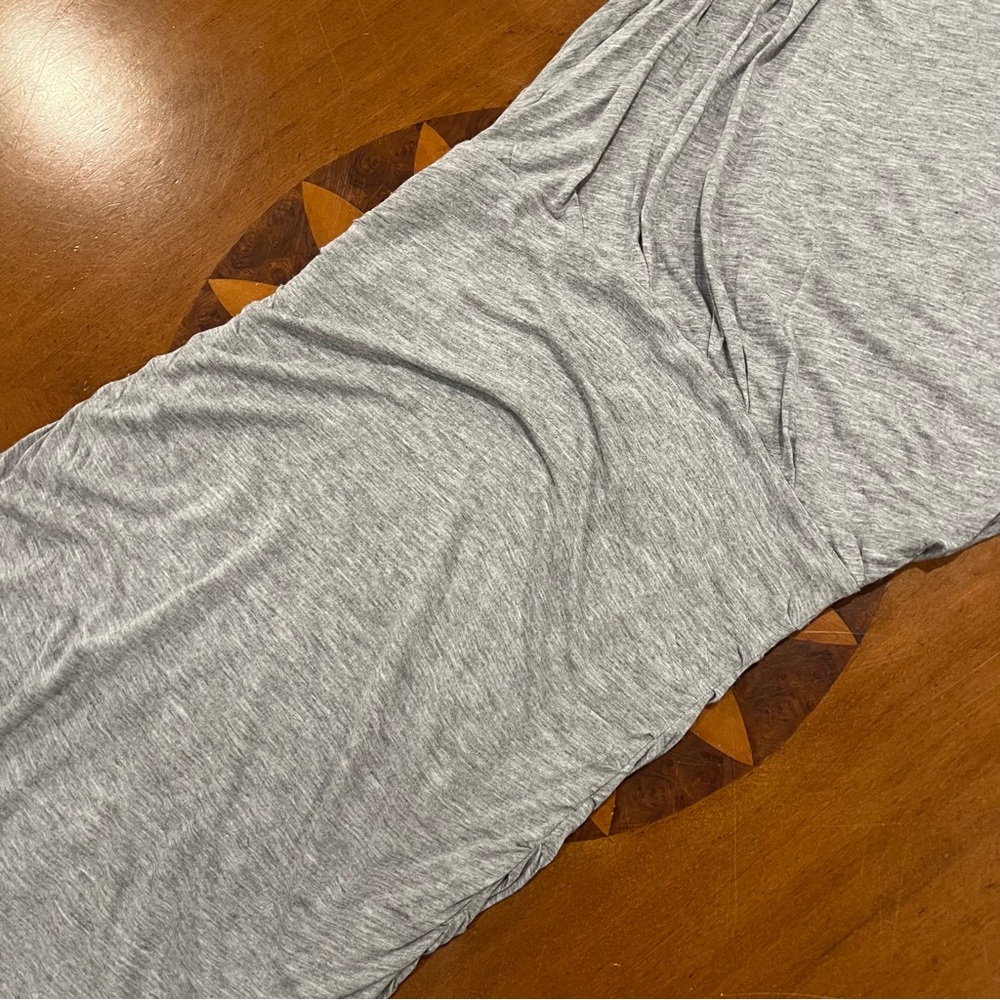 DVF Diane Von Furtenberg Angelina Ruched Jersey Dress Gray Medium Draped Mini - Picture 7 of 16